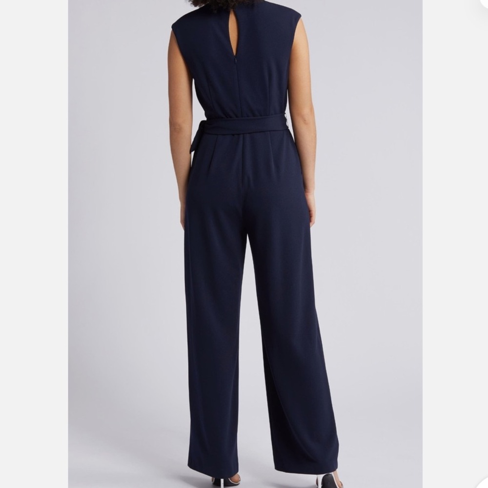 Tahari ASL Twist Neck Classic Black Sleeveless Jumpsuit NEW - Picture 10 of 10